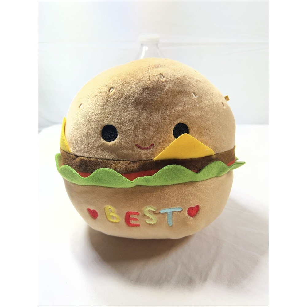Squishmallow Carl the Cheeseburger Plush Toy, 8"